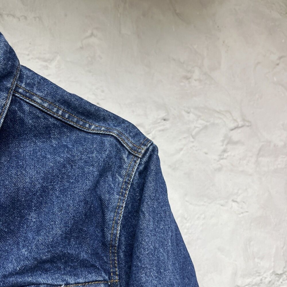 Levi's Indigo Denim Varsity Jacket - image 4